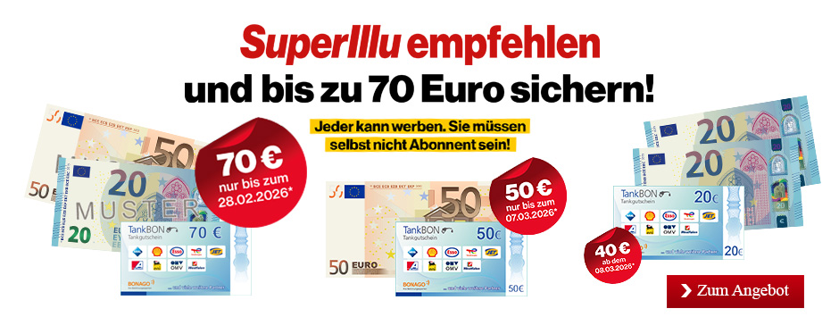SUPERillu - Empfehlen und bis zu 70€ sichern!