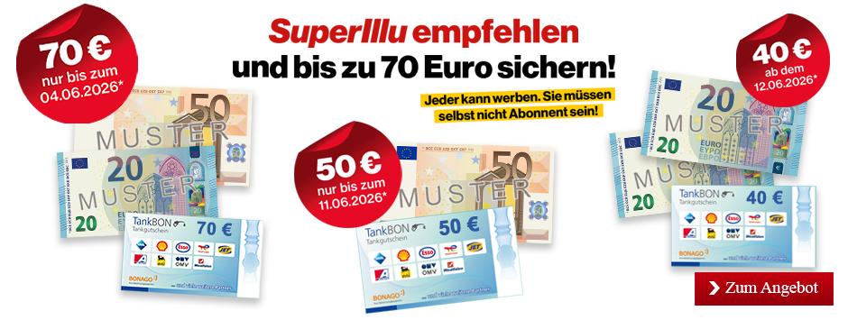 SUPERillu - Empfehlen und bis zu 70€ sichern!